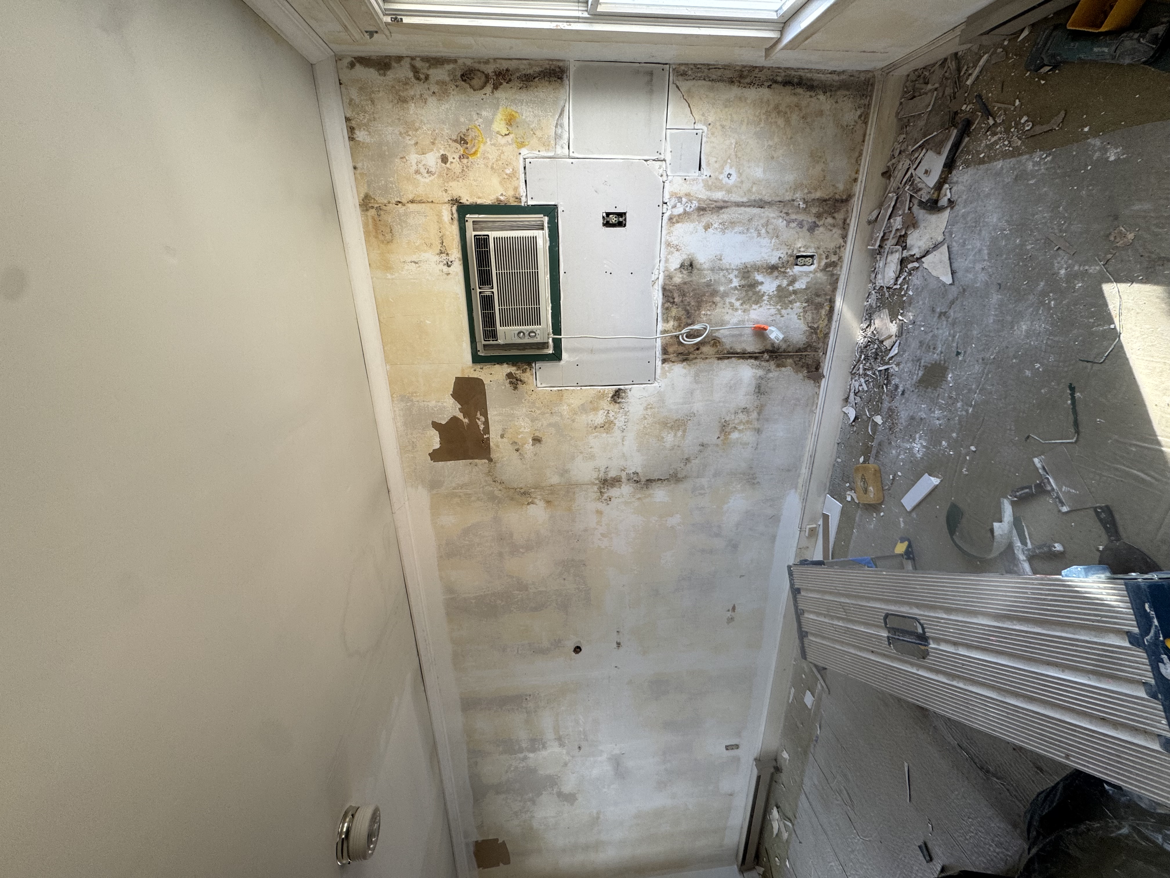 Wall before painting, College Park MD
