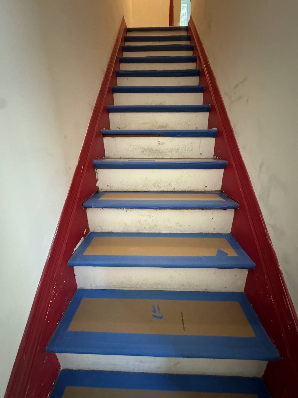 Staircase before painting, Rockville MD